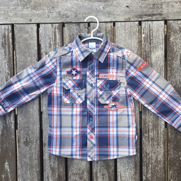 Disney Other - Euro 104cm (3/4) Disney PLANES Plaid Checked Shirt